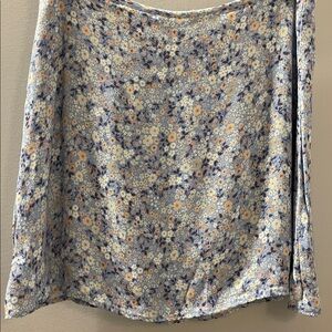 Aritzia Wilfred blue floral skirt